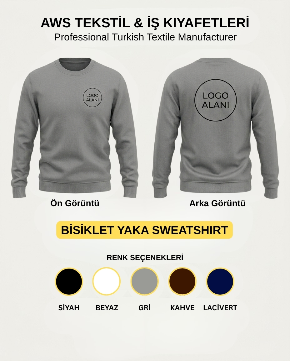 Bisiklet Yaka Sweatshirt