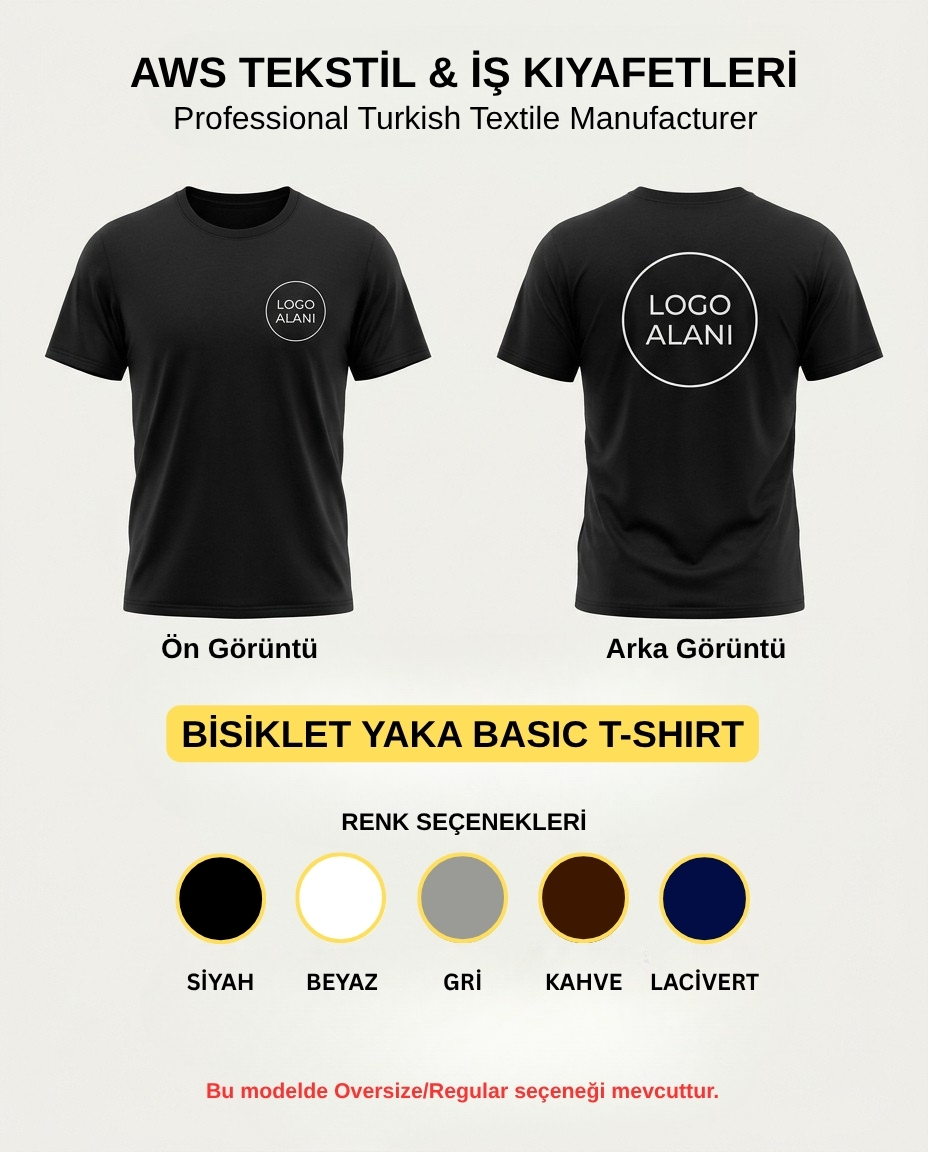 Bisiklet Yaka Basic Tişört